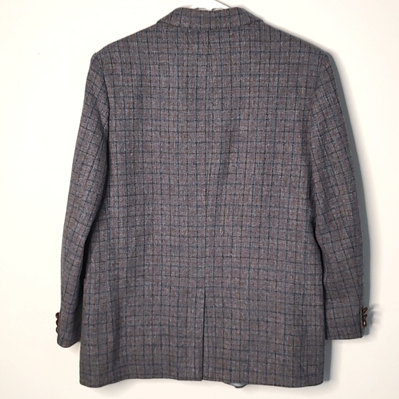 LL Bean Tweed Blazer 12P grey wool blend USA - Picture 6 of 8